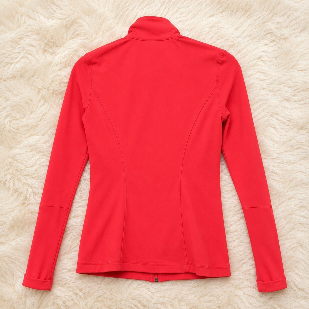 Under Armour Womens Fitted Softshell Jacket Full Zip Gorpcore Workout Red SM - Picture 2 of 4